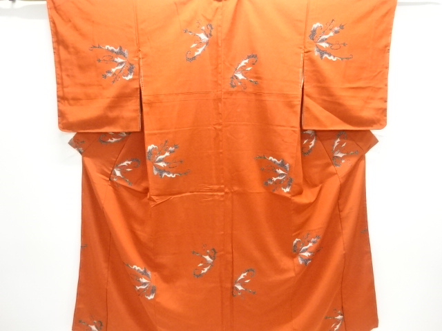 大正ロマン　抽象花模様織り出し着物